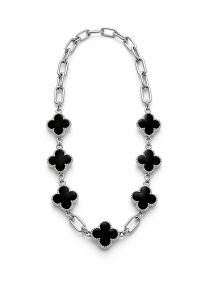 Imagem de Colar Trevo Preto/Prateado